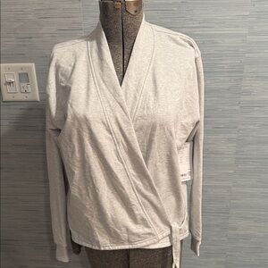 Athleta Heather Gray Wrap Hoodie